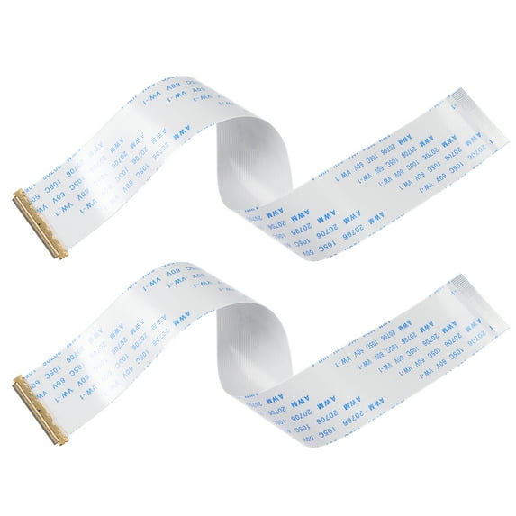 Uxcell FFC Cable 0.5mm Pitch 40 Pin 200mm Flat Ribbon Cable for LCD Screen B Type 2 Pack