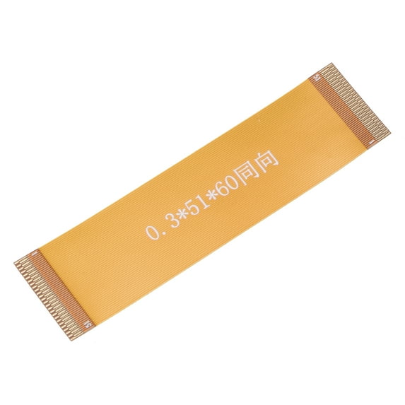 Uxcell FFC FPC Cable 0.3mm Pitch 51 Pin 60mm Flexible Flat Ribbon Cable for LCD Screen