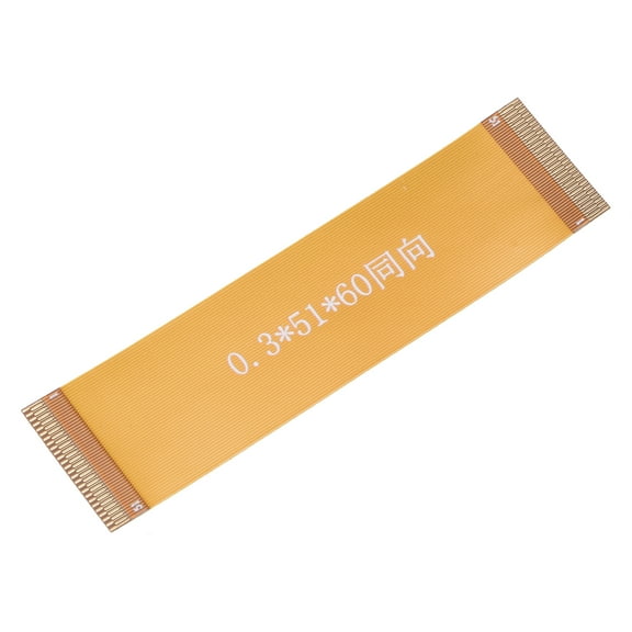 Uxcell FFC FPC Cable 0.3mm Pitch 51 Pin 60mm Flexible Flat Ribbon Cable for LCD Screen
