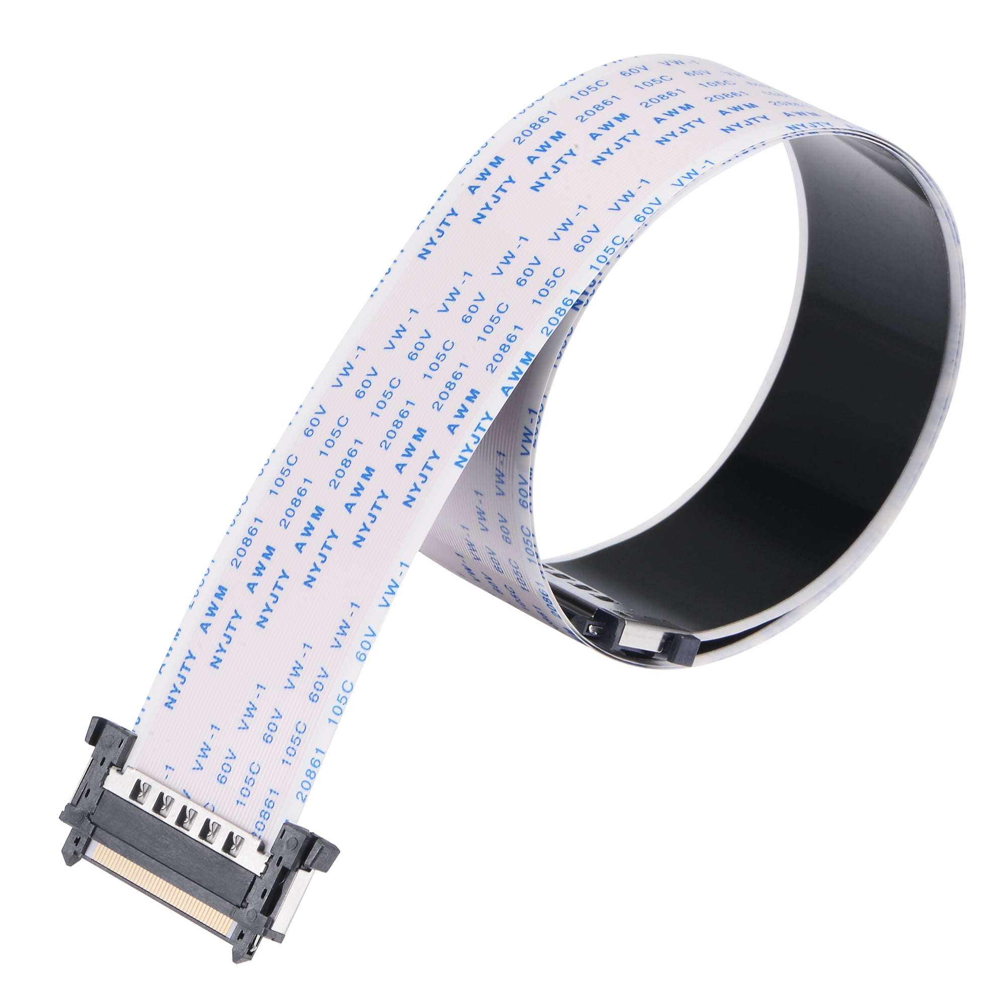 uxcell A Type 1.0 mm Spacing FFC Ribbon Cable 15 Pin Flexible Flat Cable  Fop Face Connect Wire Cord, 90mm, 10 Pieces