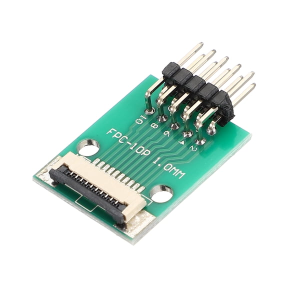 Uxcell FFC FPC Connector Board 10 Pin 1mm Socket to 2.54mm Double Row of Bent Pins Flip-down Adapter, PCB Converter Board for LCD TV Digital Camera Laptop