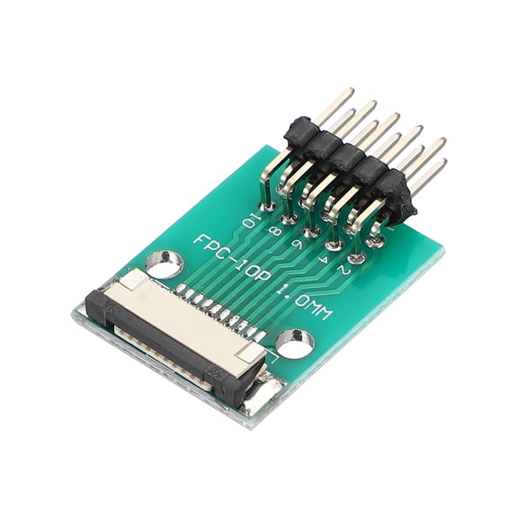 Uxcell FFC FPC Connector Board 10 Pin 1mm Socket to 2.54mm Double Row of Bent Pins Pull-down Adapter, PCB Converter Board for LCD TV Digital Camera Laptop
