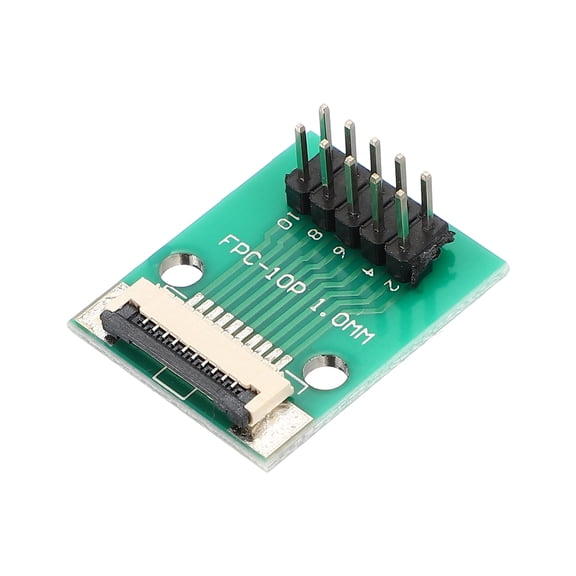 Uxcell FFC FPC Connector Board 10 Pin 1mm Socket to 2.54mm Double Row Straight Needles Flip-down Adapter, PCB Converter Board for LCD TV Digital Camera Laptop