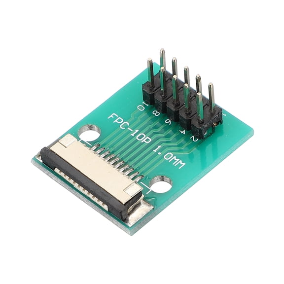 Uxcell FFC FPC Connector Board 10 Pin 1mm Socket to 2.54mm Double Row Straight Needles Pull-down Adapter, PCB Converter Board for LCD TV Digital Camera Laptop