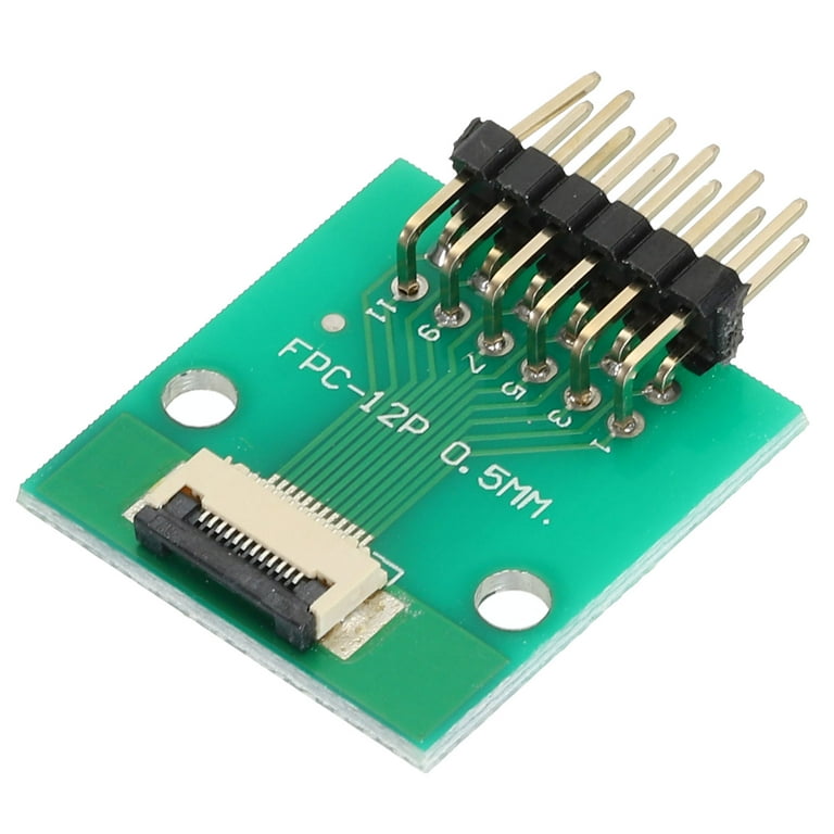 Uxcell FFC FPC Connector Board 12 Pin 0.5mm 2.54mm to 1.0mm 2.54mm