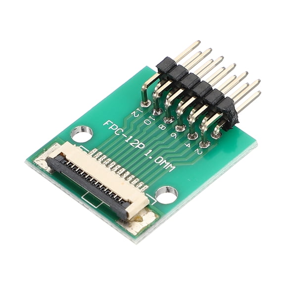 Uxcell FFC FPC Connector Board 12 Pin 1mm Socket to 2.54mm Double Row of Bent Pins Flip-down Adapter, PCB Converter Board for LCD TV Digital Camera Laptop