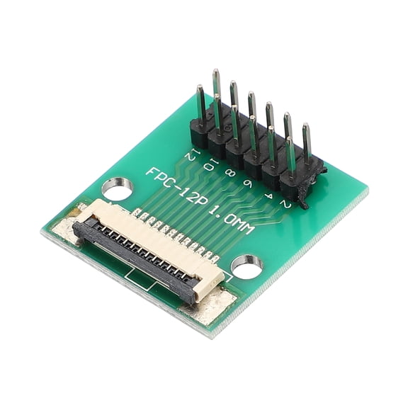 Uxcell FFC FPC Connector Board 12 Pin 1mm Socket to 2.54mm Double Row Straight Needles Flip-down Adapter, PCB Converter Board for LCD TV Digital Camera Laptop