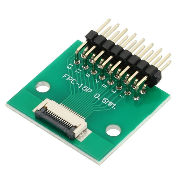 Uxcell FFC FPC Connector Board 15 Pin 0.5mm 2.54mm to 1.0mm 2.54mm DVD PCB Converter Board