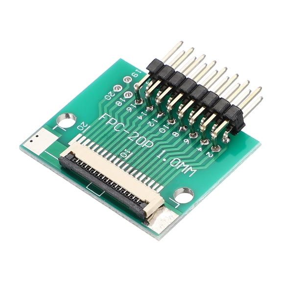 Uxcell FFC FPC Connector Board 15 Pin 1mm Socket to 2.54mm Double Row of Bent Pins Flip-down Adapter, PCB Converter Board for LCD TV Digital Camera Laptop