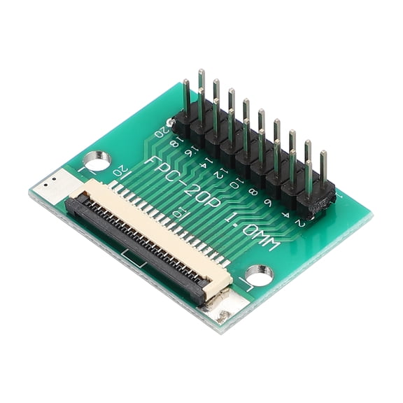 Uxcell FFC FPC Connector Board 18 Pin 1mm Socket to 2.54mm Double Row Straight Needles Flip-down Adapter, PCB Converter Board for LCD TV Digital Camera Laptop