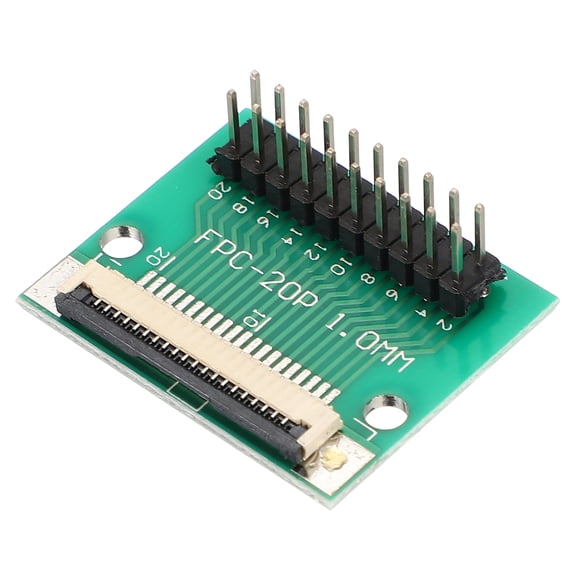 Uxcell FFC FPC Connector Board 20 Pin 1mm Socket to 2.54mm Double Row Straight Needles Flip-down Adapter, PCB Converter Board for LCD TV Digital Camera Laptop