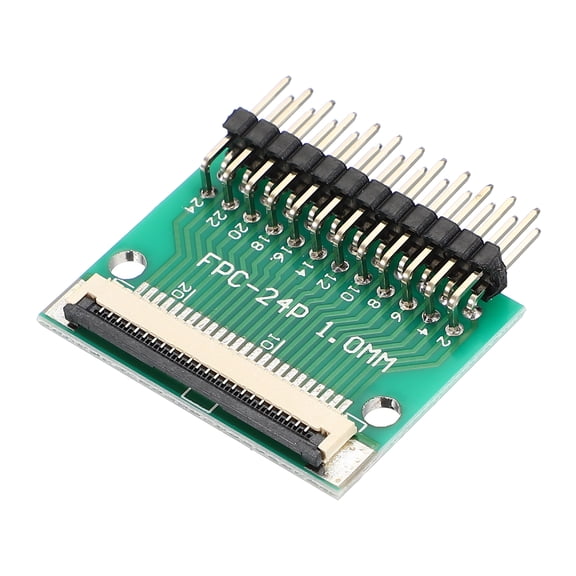 Uxcell FFC FPC Connector Board 24 Pin 1mm Socket to 2.54mm Double Row of Bent Pins Flip-down Adapter, PCB Converter Board for LCD TV Digital Camera Laptop