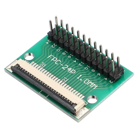 Uxcell FFC FPC Connector Board 24 Pin 1mm Socket to 2.54mm Double Row Straight Needles Flip-down Adapter, PCB Converter Board for LCD TV Digital Camera Laptop