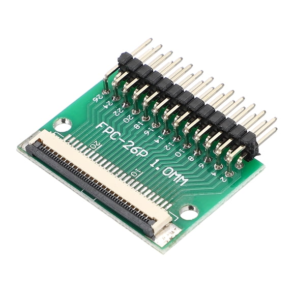 Uxcell FFC FPC Connector Board 26 Pin 1mm Socket to 2.54mm Double Row of Bent Pins Flip-down Adapter, PCB Converter Board for LCD TV Digital Camera Laptop