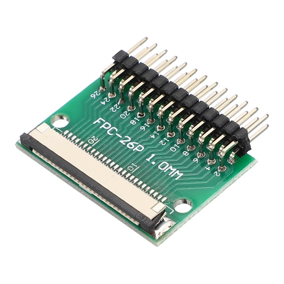 Uxcell FFC FPC Connector Board 26 Pin 1mm Socket to 2.54mm Double Row of Bent Pins Pull-down Adapter, PCB Converter Board for LCD TV Digital Camera Laptop