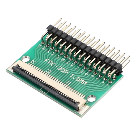 Uxcell FFC FPC Connector Board 30 Pin 1mm Socket to 2.54mm Double Row of Bent Pins Flip-down Adapter, PCB Converter Board for LCD TV Digital Camera Laptop