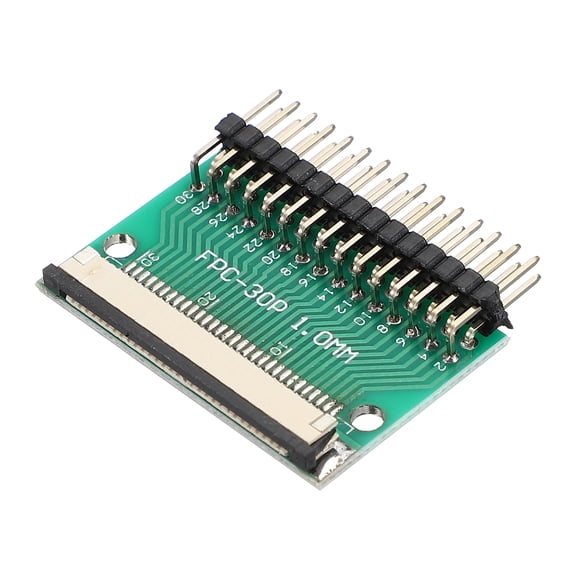 Uxcell FFC FPC Connector Board 30 Pin 1mm Socket to 2.54mm Double Row of Bent Pins Pull-down Adapter, PCB Converter Board for LCD TV Digital Camera Laptop
