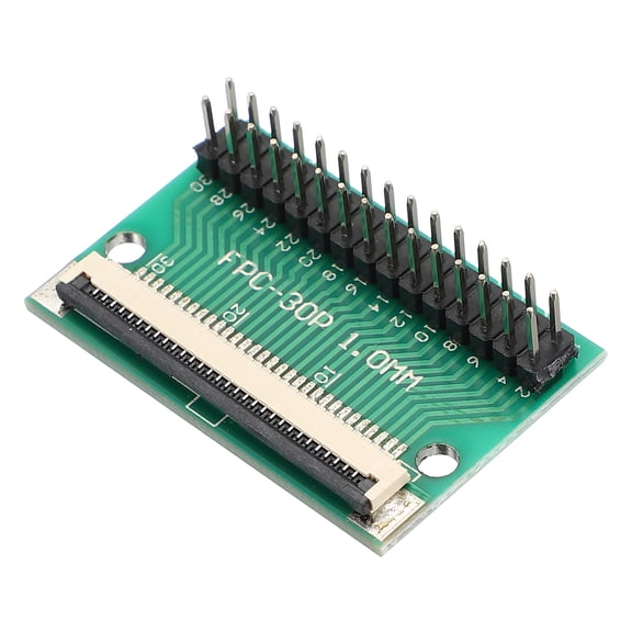 Uxcell FFC FPC Connector Board 30 Pin 1mm Socket to 2.54mm Double Row Straight Needles Flip-down Adapter, PCB Converter Board for LCD TV Digital Camera Laptop