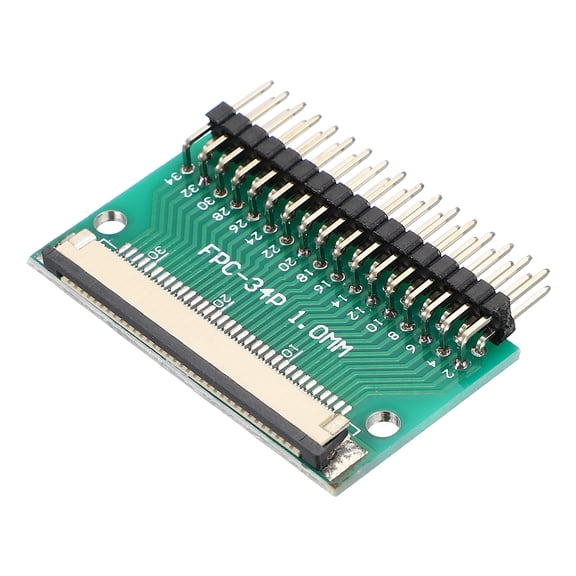 Uxcell FFC FPC Connector Board 34 Pin 1mm Socket to 2.54mm Double Row of Bent Pins Pull-down Adapter, PCB Converter Board for LCD TV Digital Camera Laptop
