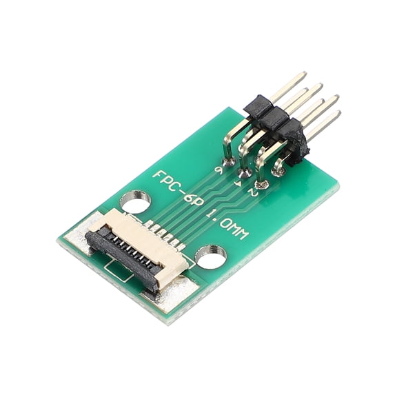 Uxcell FFC FPC Connector Board 6 Pin 1mm Socket to 2.54mm Double Row of Bent Pins Flip-down Adapter, PCB Converter Board for LCD TV Digital Camera Laptop