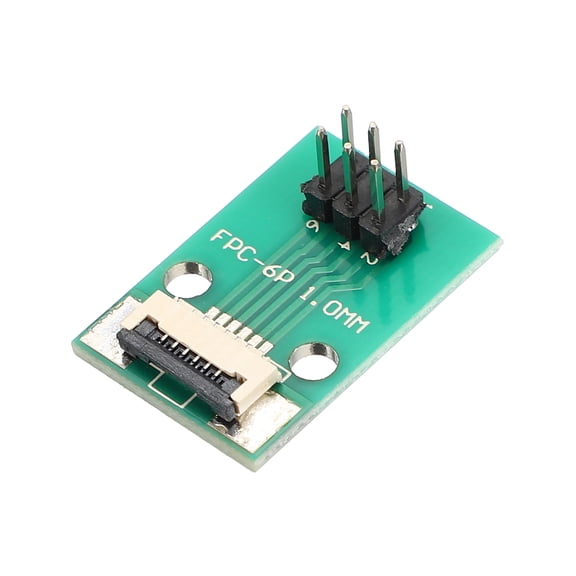Uxcell FFC FPC Connector Board 6 Pin 1mm Socket to 2.54mm Double Row Straight Needles Flip-down Adapter, PCB Converter Board for LCD TV Digital Camera Laptop
