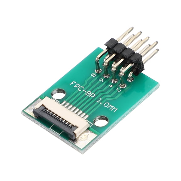 Uxcell FFC FPC Connector Board 8 Pin 1mm Socket to 2.54mm Double Row of Bent Pins Flip-down Adapter, PCB Converter Board for LCD TV Digital Camera Laptop