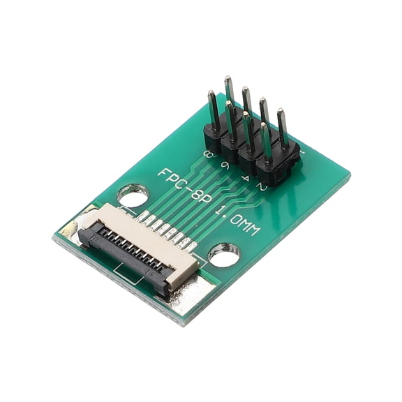 Uxcell FFC FPC Connector Board 8 Pin 1mm Socket to 2.54mm Double Row Straight Needles Flip-down Adapter, PCB Converter Board for LCD TV Digital Camera Laptop