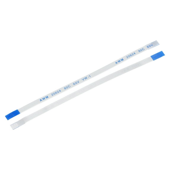 Uxcell FFC Ribbon Flat Flexible Cable 6 Pin 0.5mm 100mm (B Type) for LCD Laptop 20 Pack