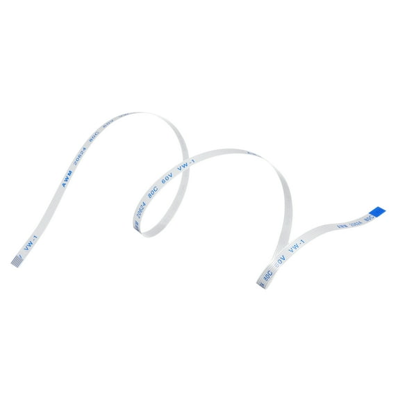 Uxcell FFC Ribbon Flat Flexible Cable 6 Pin 0.5mm 300mm (B Type) for LCD Laptop 10 Pack