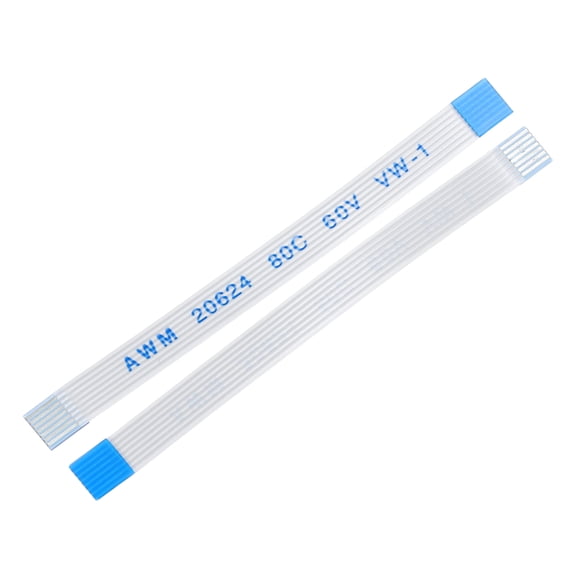 Uxcell FFC Ribbon Flat Flexible Cable, 7 Pin 0.5mm Pitch 50mm Long (B Type) for LCD 3D Printer Camera DVD TV Laptop Audio Pack of 5