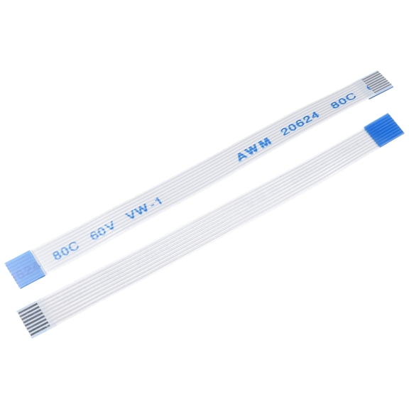 Uxcell FFC Ribbon Flat Flexible Cable 8 Pin 0.5mm 60mm (B Type) for LCD Laptop 10 Pack