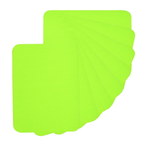 Uxcell 15Pcs Fabric Iron-on Patches 5x4 inch 100% Cotton Repair Patches Kit for Clothing Pants Fluorescent Green