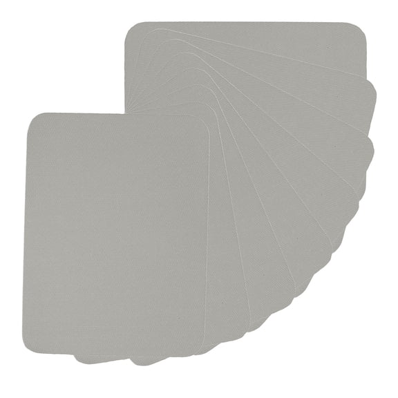 Uxcell 15Pcs Fabric Iron-on Patches 5x4 inch 100% Cotton Repair Patches Kit for Clothing Pants Grey