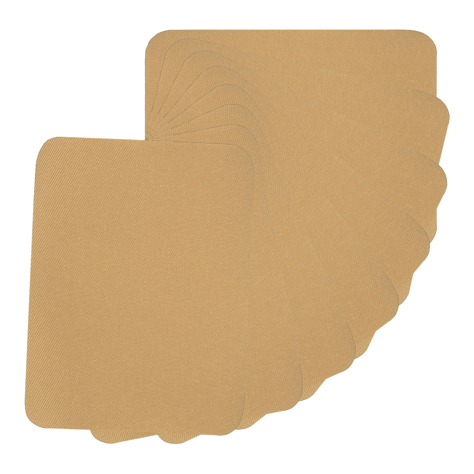 Uxcell 15Pcs Fabric Iron-on Patches 5x4 inch 100% Cotton Repair Patches Kit for Clothing Pants Tan