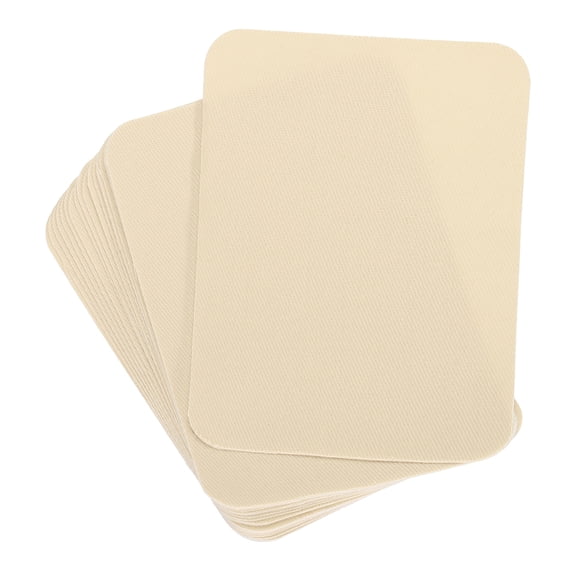 Uxcell Fabric Patch Iron-on Patches 4.1"x3.0" for Clothes , Pants, Bags Repairing and Decoration Pack of 20 Beige