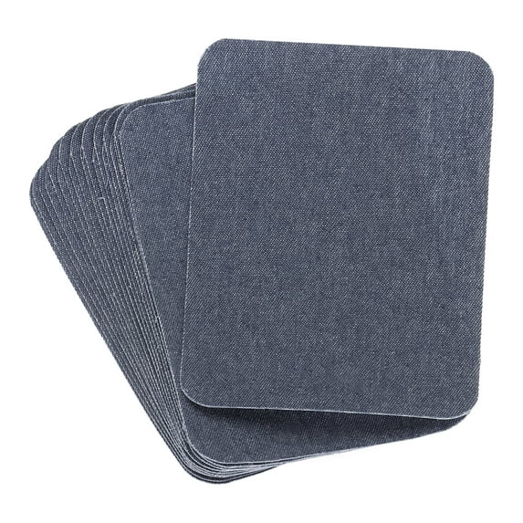 Uxcell Fabric Patch Iron-on Patches 4.1"x3.0" for Clothes , Pants, Bags Repairing and Decoration Pack of 20 Dark Blue