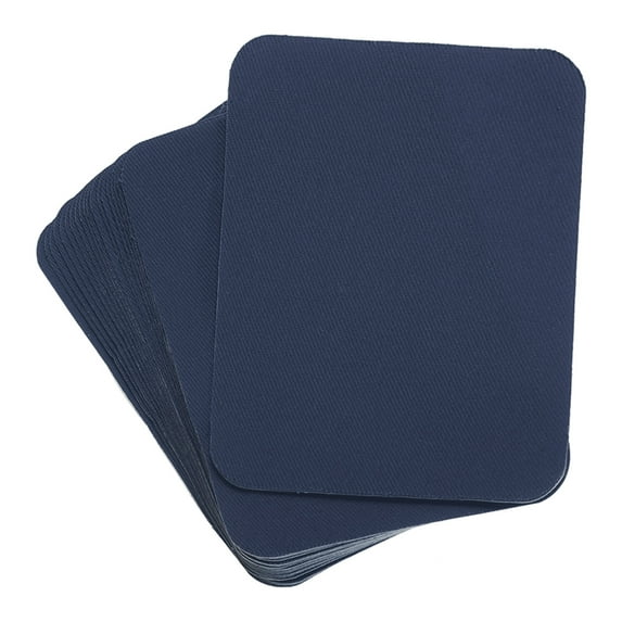 Uxcell Fabric Patch Iron-on Patches 4.1"x3.0" for Clothes , Pants, Bags Repairing and Decoration Pack of 20 Navy Blue