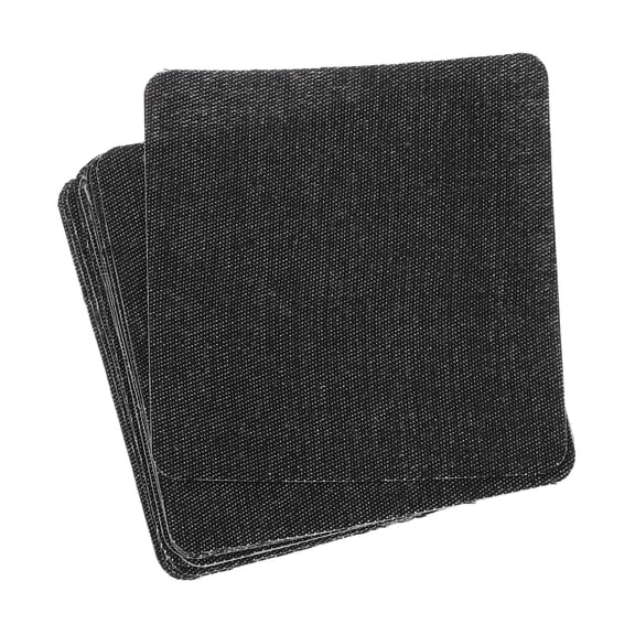 Uxcell Fabric Patch Iron-on Patches Black 3"x3" for Clothes Pack of 10