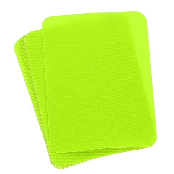 Uxcell Fabric Patch Iron-on Patches Fluorescent Green 4.9"x3.7" for Clothes Pack of 10