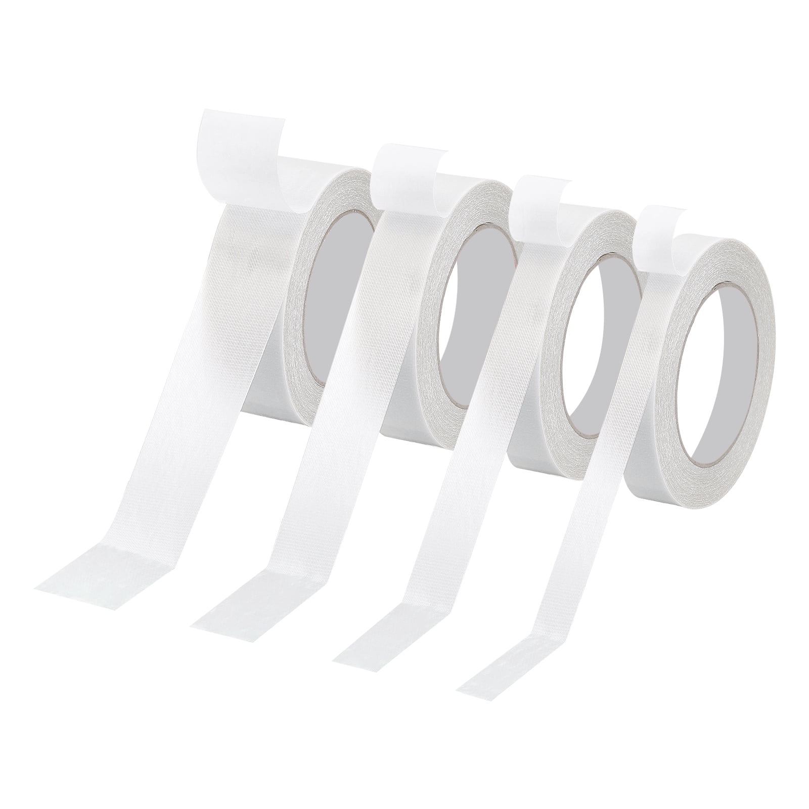 Uxcell Fabric Tape, 4 Roll Carpet Tape Mesh Tape, 66 Feet x 0.6/0.8/1.2/1.6", White