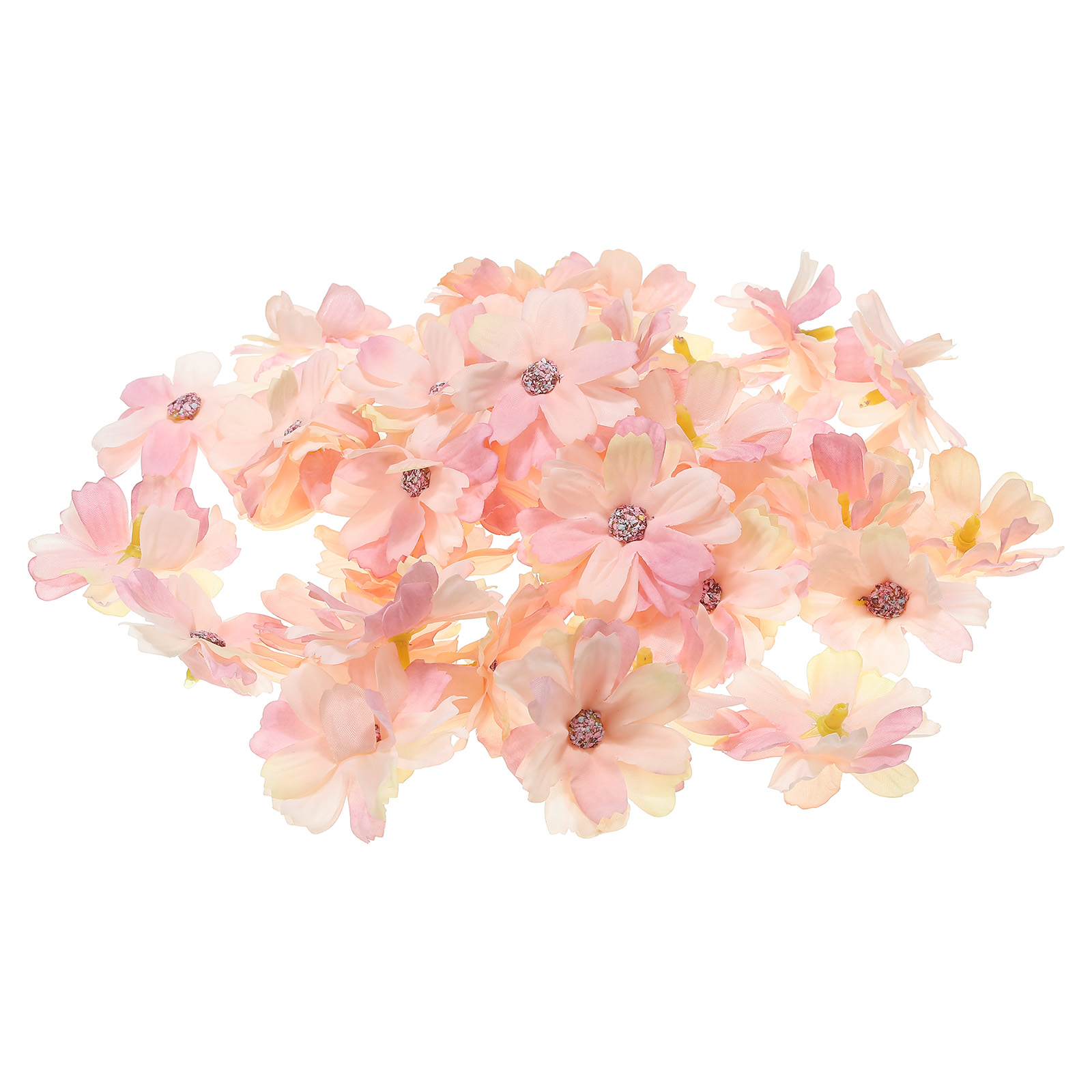 Uxcell Fake Flower Heads Faux Flower Bulk Mini Artificial Silk Flowers ...