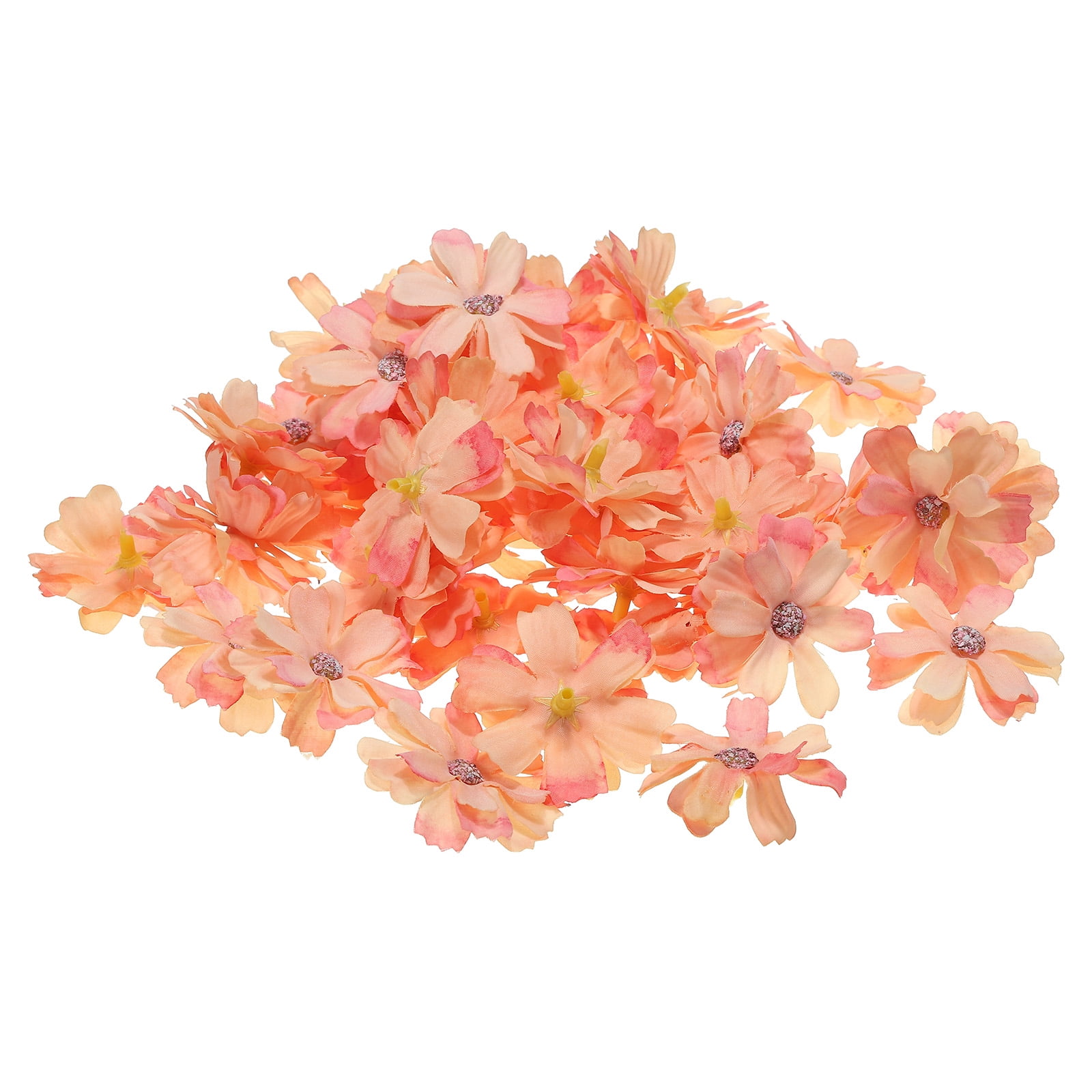 Uxcell Fake Flower Heads Faux Flower Bulk Mini Artificial Silk Flowers ...