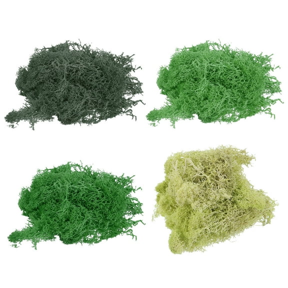 Uxcell Fake Moss, Preserved Reindeer Moss Artificial Lichen Centerpieces Decor Faux Moss Green/Grass Green/Fruit Green/Light Yellow Green