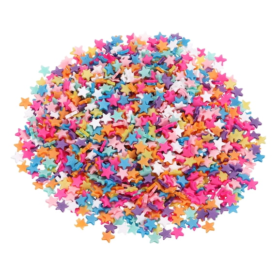 Uxcell Fake Pentagram, 9 Set Pentagram Polymer Clay Slices for Nail Art DIY Crafts Phone Case Shaker Card Filler, Multicolored