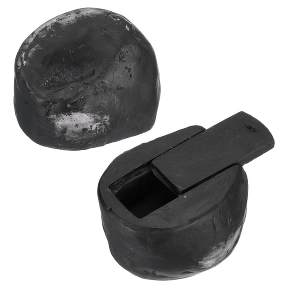Uxcell Fake Rock Key Hider, Hide A Spare Key Outdoor Waterproof Fake Rock Key Hider Decoration Safe Storage Lock Box for Outside Garden Decoration, Black