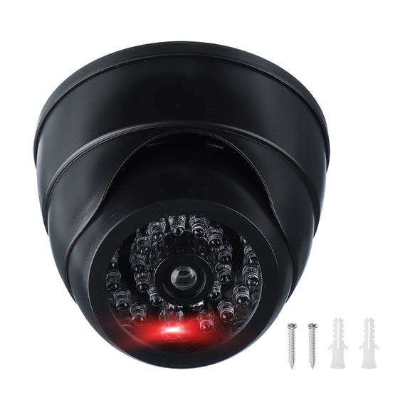 Uxcell Fake Security Camera, Dummy Dome Cameras with Flashing Red LED Light/Screw/Cover 1