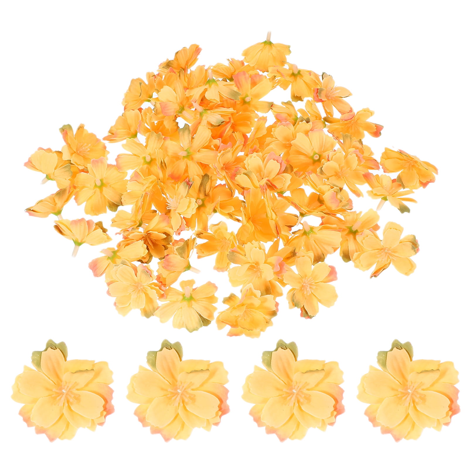 Uxcell Fake Silk Flower Heads Artificial Cherry Blossom Faux Flower ...