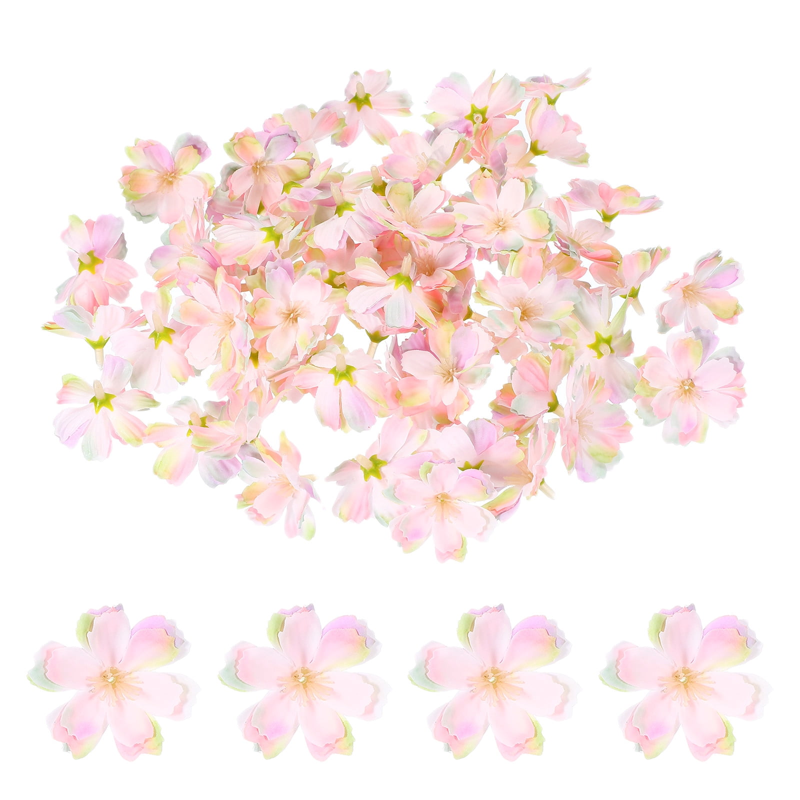 Uxcell Fake Silk Flower Heads Artificial Cherry Blossom Faux Flower ...