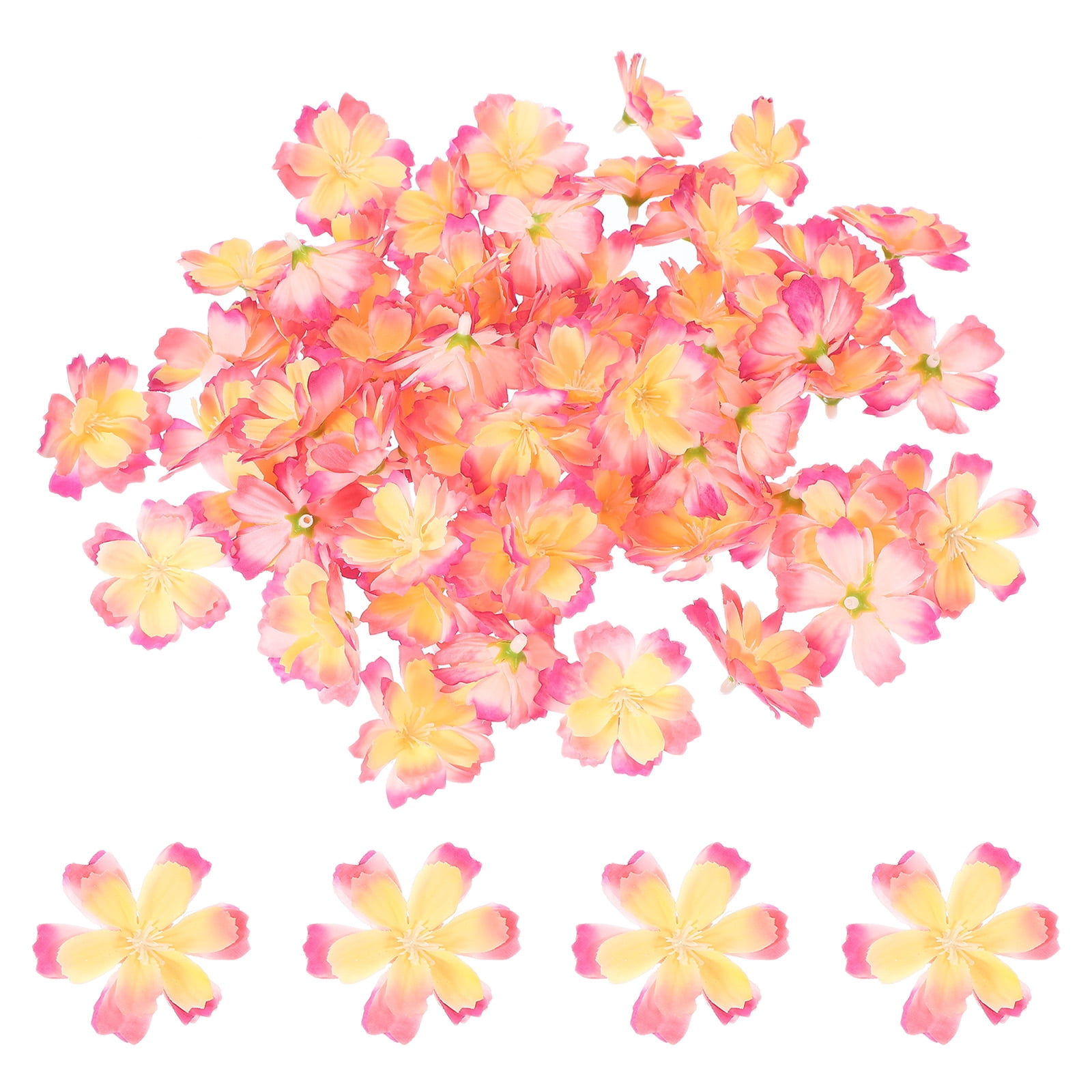 Uxcell Fake Silk Flower Heads Artificial Cherry Blossom Faux Flower ...