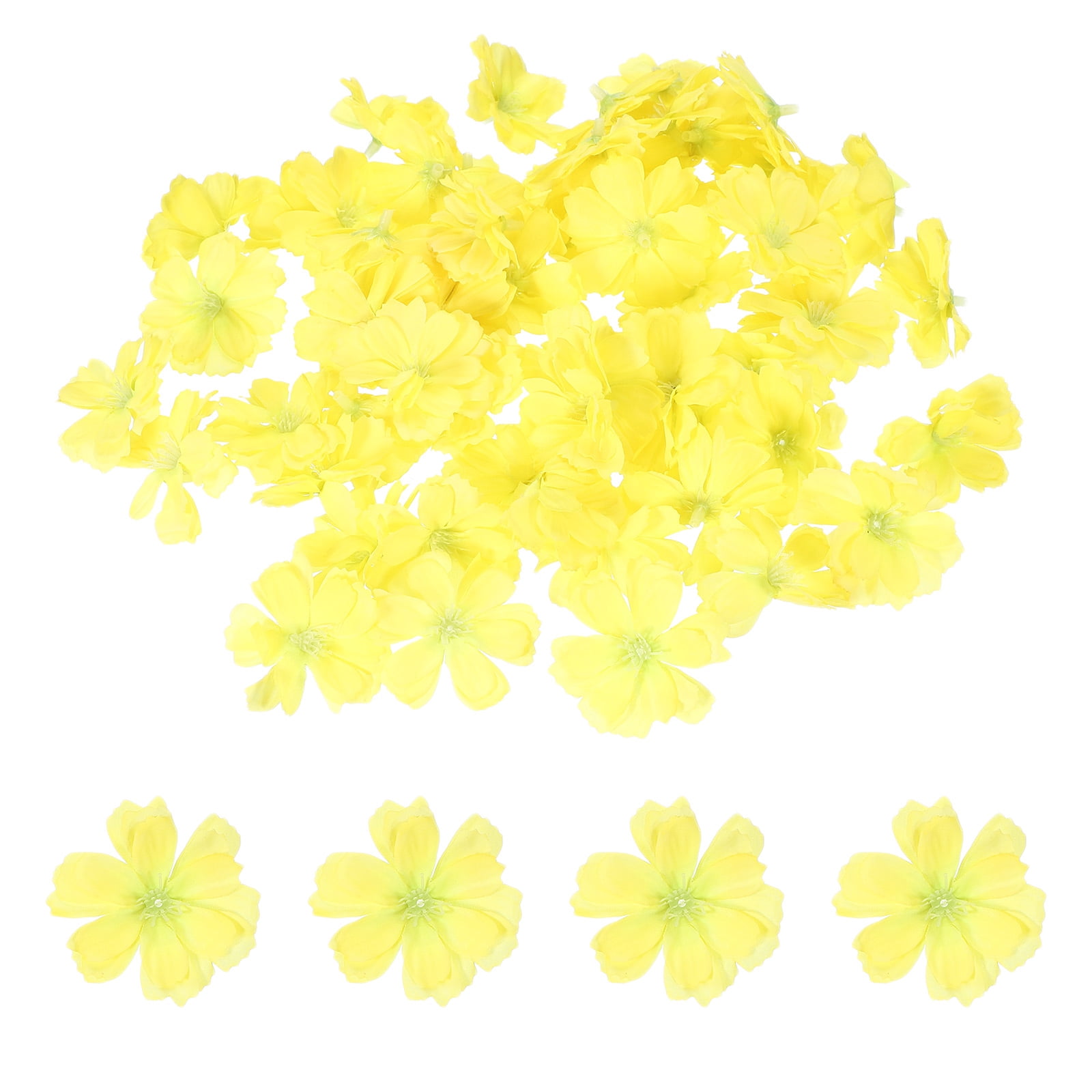 Uxcell Fake Silk Flower Heads Artificial Cherry Blossom Faux Flower ...